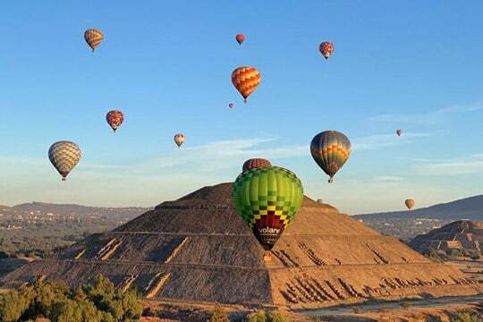 tour fotografico teotihuacan globo aerostatico