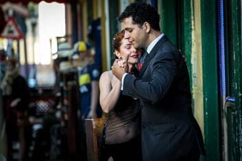 Bailarines de tango en buenos aires